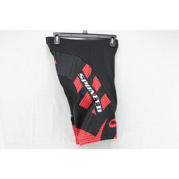 Sponeed Cycling Shorts Men's Large Black Red Padded Bicycle Riding Bike Racing - Picture 4 of 12